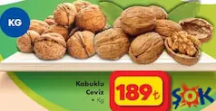 Kabuklu Ceviz 1 Kg 1 G - ŞOK'da 189,00 TL