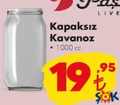 Paşabahçe Kapaksız Kavanoz 1000 cc - ŞOK'da 19,95 TL
