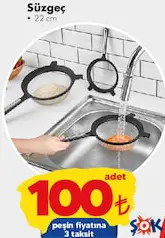 Süzgeç 22 cm - ŞOK'da 100,00 TL