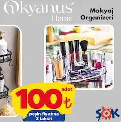 Okyanus Home Oval Makyaj Organizeri - ŞOK'da 100,00 TL