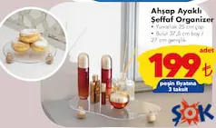 Ahşap Ayaklı Şeffaf Organizer - ŞOK'da 199,00 TL