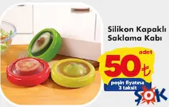 Silikon Kapaklı Saklama Kabı - ŞOK'da 50,00 TL