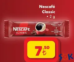 Nescafe Classic 2 gr - ŞOK'da 7,50 TL