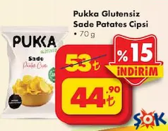 Pukka Glutensiz Sade Patates Cipsi 70 gr - ŞOK'da 44,90 TL