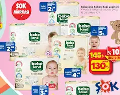 Bebeland Sensitive 6 Numara X Large 26'lı Bebek Bezi - ŞOK'da 130,00 TL