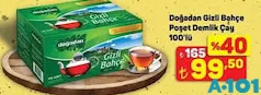 Doğadan Gizli Bahçe Demlik Poşet Çay 100'lü - A101'de 99,50 TL