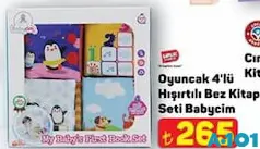 Mgs Oyuncak 4'lü Hışırtılı Bez Kitap Seti Babycim - A101'de 265,00 TL