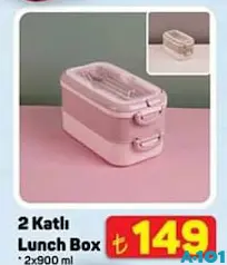2 Katlı Lunch Box 2x900 ml - A101'de 149,00 TL