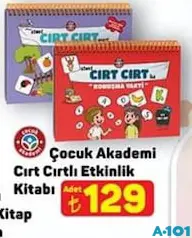 Çocuk Akademi Cırt Cırtlı Etkinlik Kitabı - A101'de 129,00 TL
