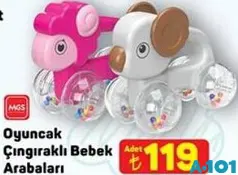 Mgs Oyuncak Çıngıraklı Bebek Arabaları - A101'de 119,00 TL