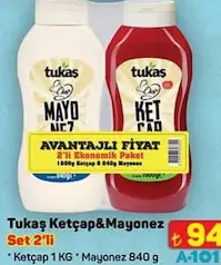 Tukaş Ketçap&Mayonez Set 2'li - A101'de 94,00 TL