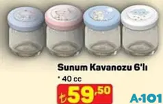 Sunum Kavanozu 6'lı 40 cc - A101'de 59,50 TL