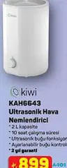 Kiwi KAH6643 Ultrasonik Hava Nemlendirici - A101'de 899,00 TL