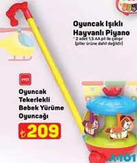 Mgs Oyuncak Tekerlekli Bebek Yürüme Oyuncağı - A101'de 209,00 TL