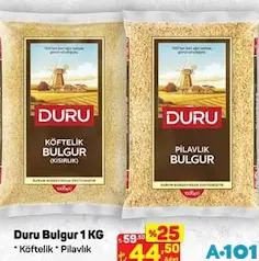 Duru Bulgur 1 kg - A101'de 44,50 TL