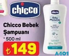 Chicco Bebek Şampuanı 500 ml - A101'de 149,00 TL