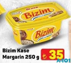 Bizim Kase Margarin 250 g - A101'de 35,00 TL