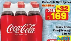 Coca-Cola Gazlı İçecek 6x450 ml - A101'de 169,00 TL