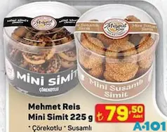 Mehmet Reis Mini Simit Çörekotlu/Susamlı 225 g - A101'de 79,50 TL