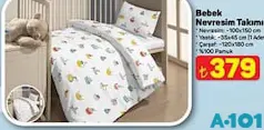 Bebek Nevresim Takımı - A101'de 379,00 TL
