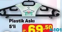 Plastik Askı 5'li - A101'de 69,50 TL