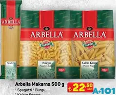 Arbella Makarna 500 g - A101'de 22,50 TL