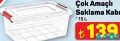 Çok Amaçlı Saklama Kabı 15 L - A101'de 139,00 TL