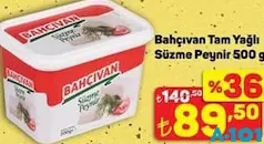 Bahçıvan Tam Yağlı Süzme Peynir 500 g - A101'de 89,50 TL