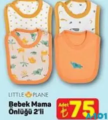 Little Plane Bebek Mama Önlüğü 2'li - A101'de 75,00 TL