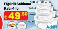 Figürlü Saklama Kabı 4'lü - A101'de 49,50 TL