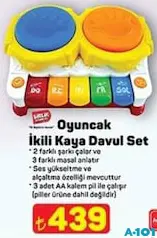 Birlik Oyuncak İkili Kaya Davul Set - A101'de 439,00 TL