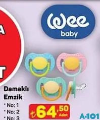 Wee Baby Damaklı Emzik - A101'de 64,50 TL