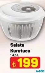 Salata Kurutucu 4,5 L - A101'de 199,00 TL