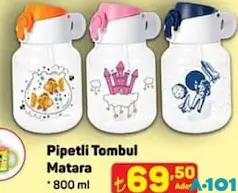 Pipetli Tombul Matara 800 ml - A101'de 69,50 TL
