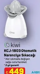 Kiwi KCJ-1803 Otomatik Narenciye Sıkacağı - A101'de 449,00 TL