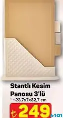 Stantlı Kesim Panosu 3'lü 23,7x7x32,7 cm - A101'de 249,00 TL