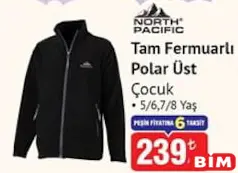 North Pacific Tam Fermuarlı Polar Üst Çocuk North Pacific Tam Fermuarlı Polar Üst Çocuk - BİM'de 239,00 TL