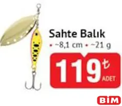 North Pacific Sahte Balık 8,1 cm 21 g North Pacific Sahte Balık 8,1 cm 21 g - BİM'de 119,00 TL
