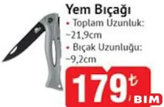 North Pacific Yem Bıçağı North Pacific Yem Bıçağı - BİM'de 179,00 TL