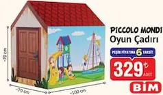 Piccolo Mondi Oyun Çadırı Piccolo Mondi Oyun Çadırı - BİM'de 329,00 TL