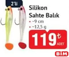 North Pacific Silikon Sahte Balık 9 cm 12,5 g 2'li North Pacific Silikon Sahte Balık 9 cm 12,5 g 2'li - BİM'de 119,00 TL