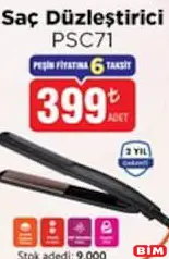 Polosmart PSC71 Saç Düzleştirici Polosmart PSC71 Saç Düzleştirici - BİM'de 399,00 TL
