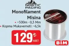 North Pacific Monofilament Misina 500 m North Pacific Monofilament Misina 500 m - BİM'de 129,00 TL