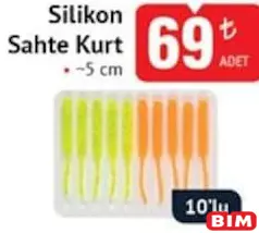 North Pacific Silikon Sahte Kurt 5 cm 10'lu North Pacific Silikon Sahte Kurt 5 cm 10'lu - BİM'de 69,00 TL
