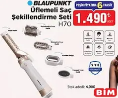 Blaupunkt H70 Üflemeli Saç Şekillendirme Seti Blaupunkt H70 Üflemeli Saç Şekillendirme Seti - BİM'de 1.490,00 TL