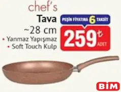 Chef's Tava 28 cm Chef's Tava 28 cm - BİM'de 259,00 TL