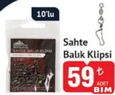 North Pacific Sahte Balık Klipsi 10'lu North Pacific Sahte Balık Klipsi 10'lu - BİM'de 59,00 TL