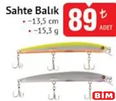 North Pacific Sahte Balık 13,5 cm 15,3 g North Pacific Sahte Balık 13,5 cm 15,3 g - BİM'de 89,00 TL