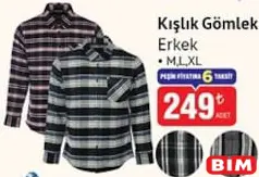 Erkek Kışlık Gömlek Erkek Kışlık Gömlek - BİM'de 249,00 TL