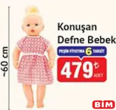 Konuşan Defne Oyuncak Bebek 60 cm Konuşan Defne Oyuncak Bebek 60 cm - BİM'de 479,00 TL